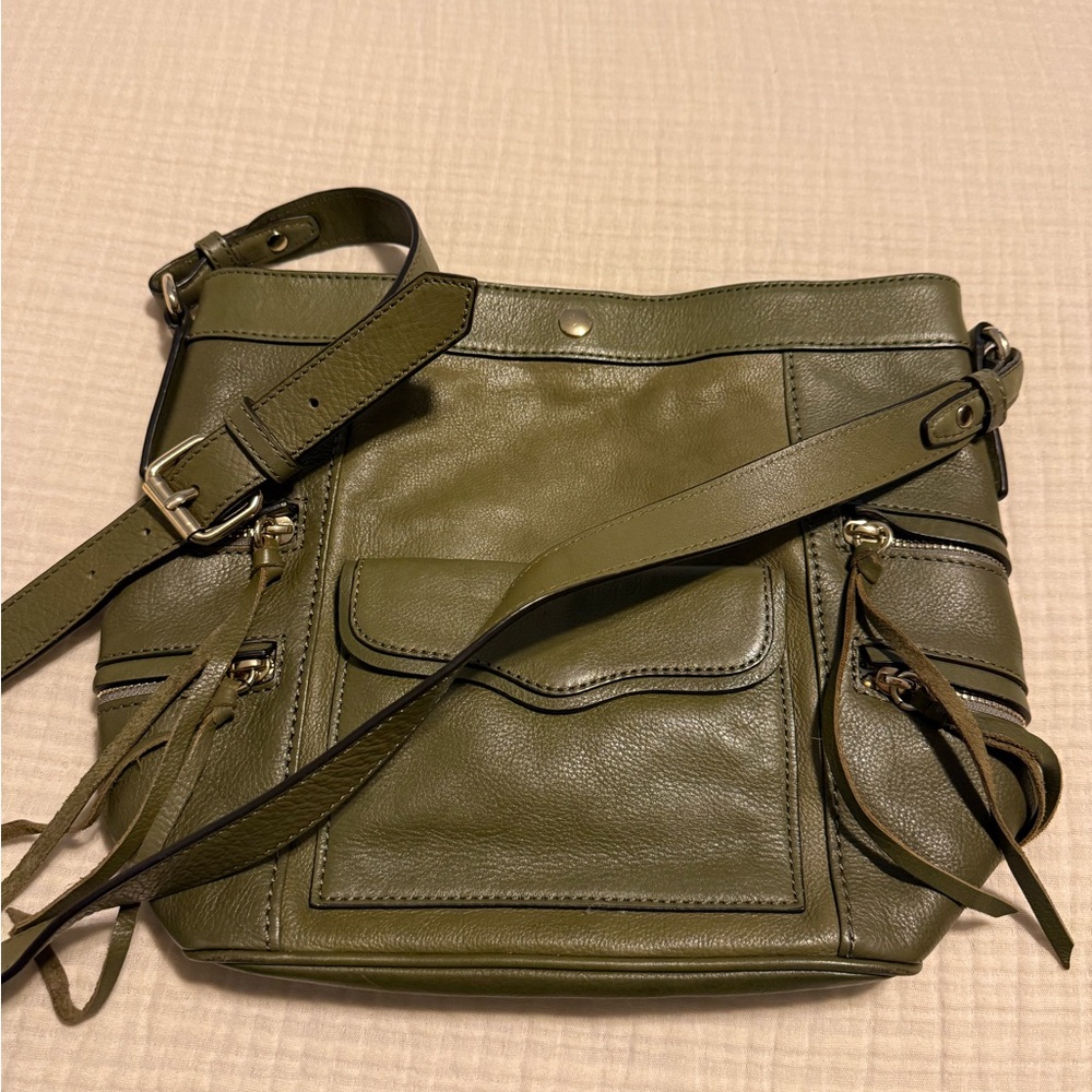 Rebecca Minkoff Olive Green Leather Crossbody Bag